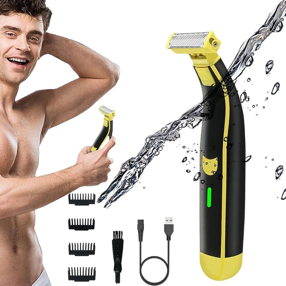 Full Body Washed Wet and Dry Shaver,Men's Electric Shaver Rotary Facial Shaver