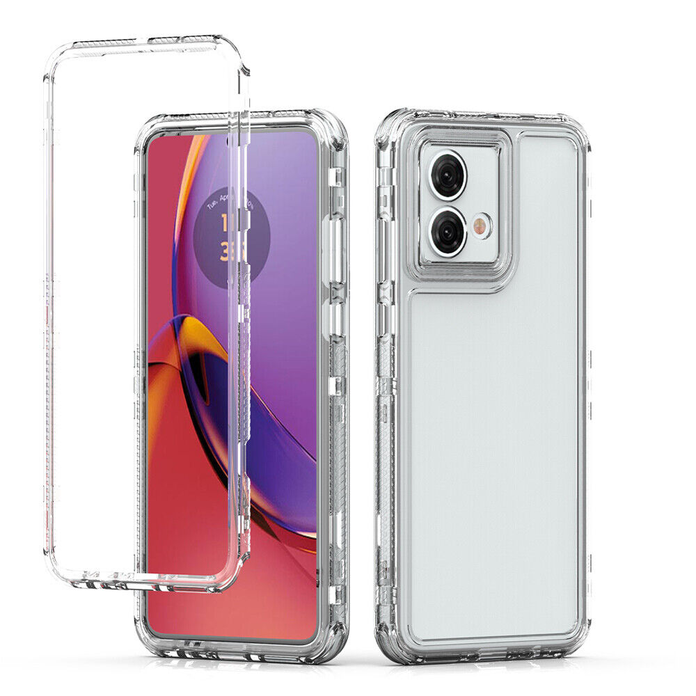 For Motorola Moto G84 G54 G34 G24 G14 G04 G53 Shockproof Clear Case TPU Cover