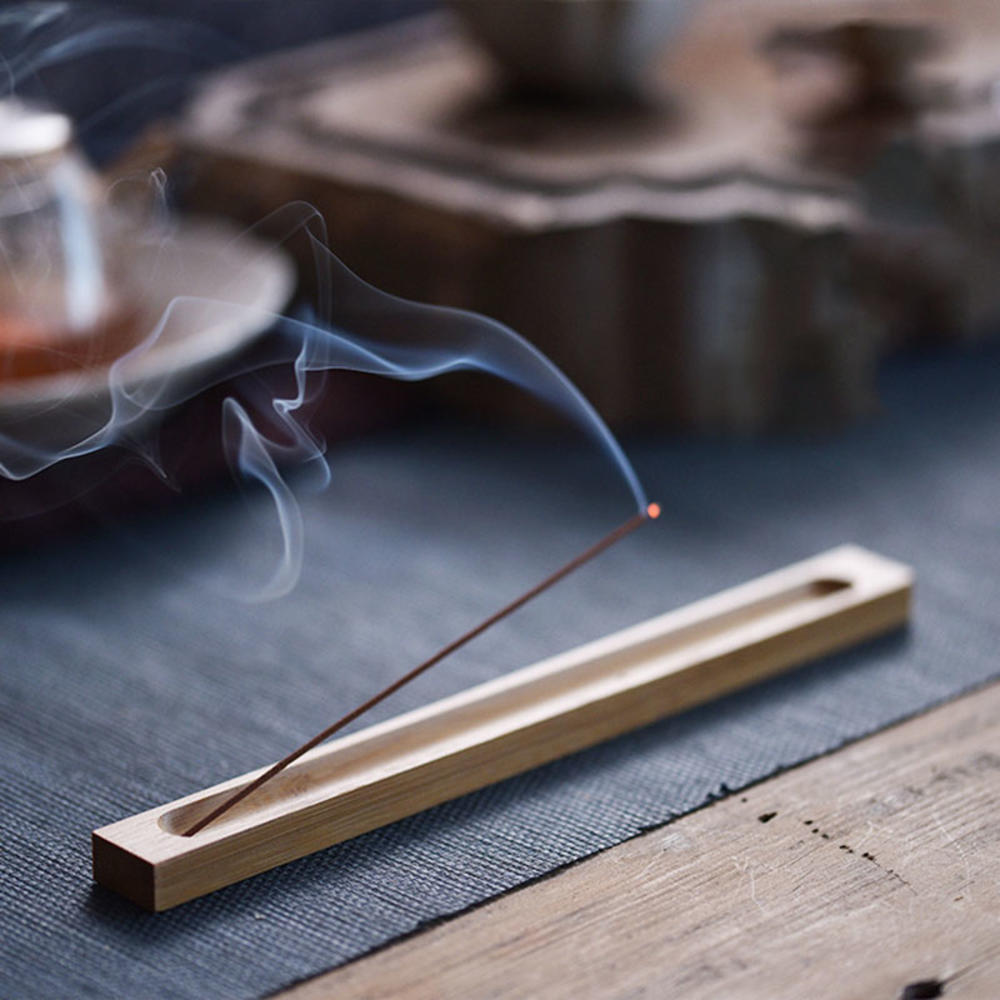 Sandalwood Incense Stick Holder Burning Incense Box Incense Burner Ash Catcher~