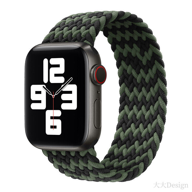 For Apple Watch Band Series 8 7 6 5 SE Nylon Braided Solo Loop Strap 41 42 44 45