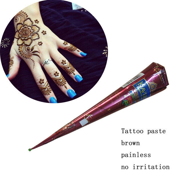 Natural Herbal Heena Mehndi Cones Temporary Tattoo Kit Body Henna Mehandi