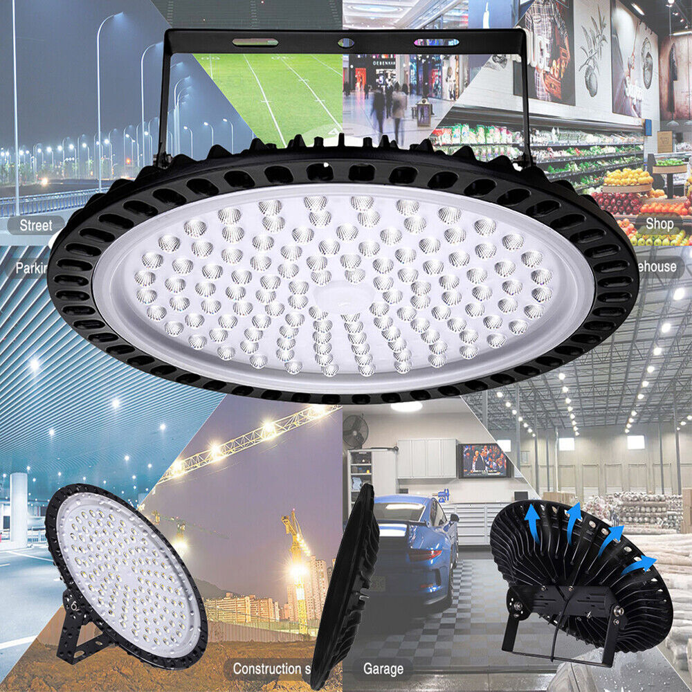 LED High Bay Light 500W 300W 200W Warehouse Led Shop Lamp Fixture UFO w/ AU Plug