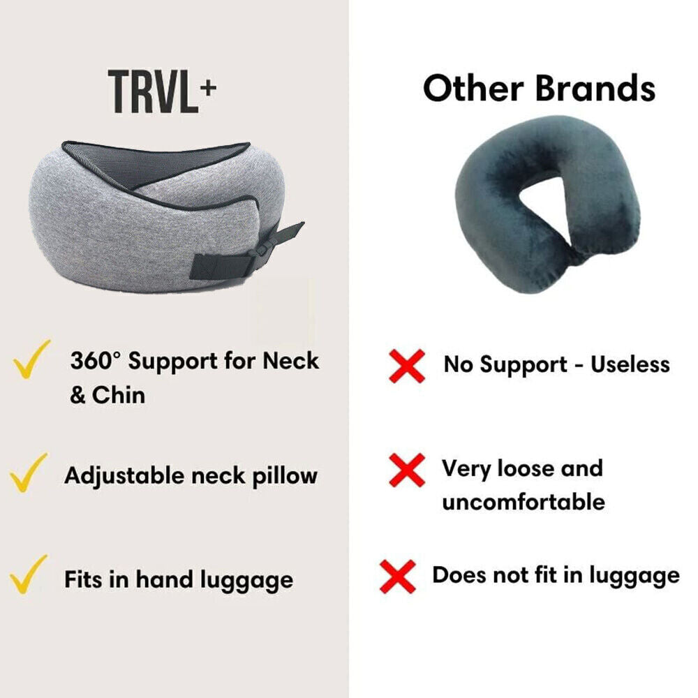 Memory Foam Neck Pillow Comfortable & Breathable Soft U Shaped Pillow for Travel