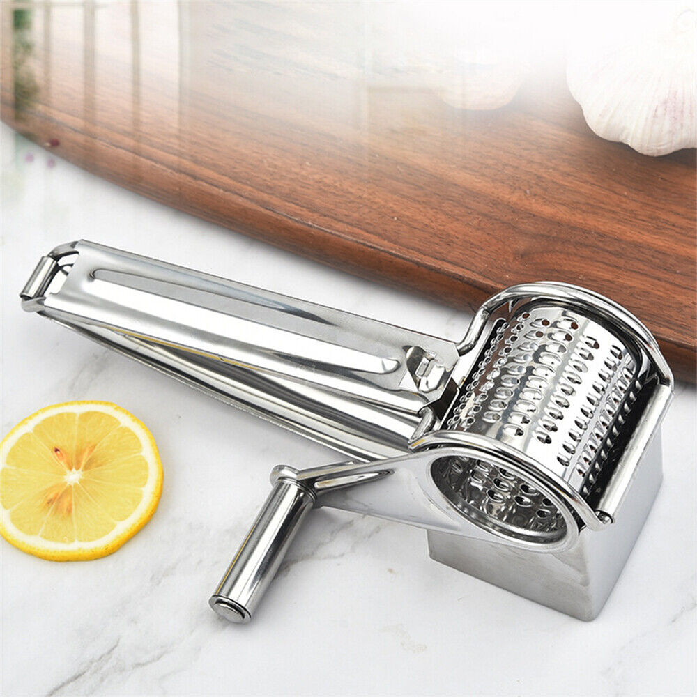 4 Set Multifunction Rotary Cheese Grater Hand Held Cut Slicer Stainless Steel