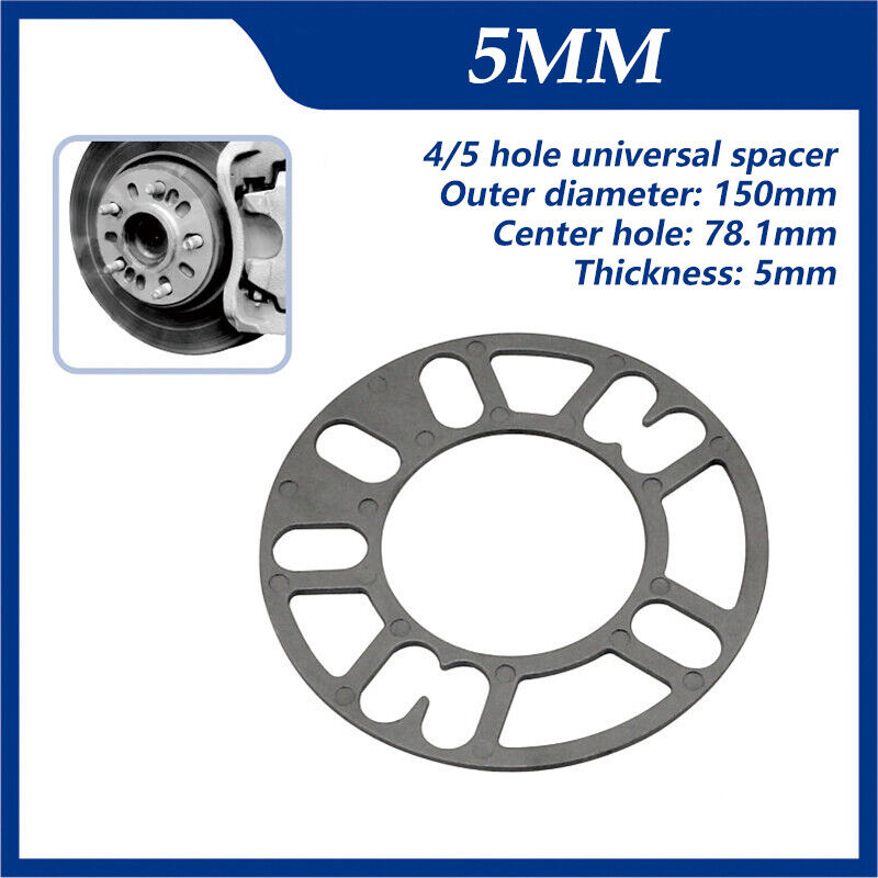 3-10mm Alloy Aluminum Wheel Spacers Shims Spacer for 4/5/6 Stud Car Universal