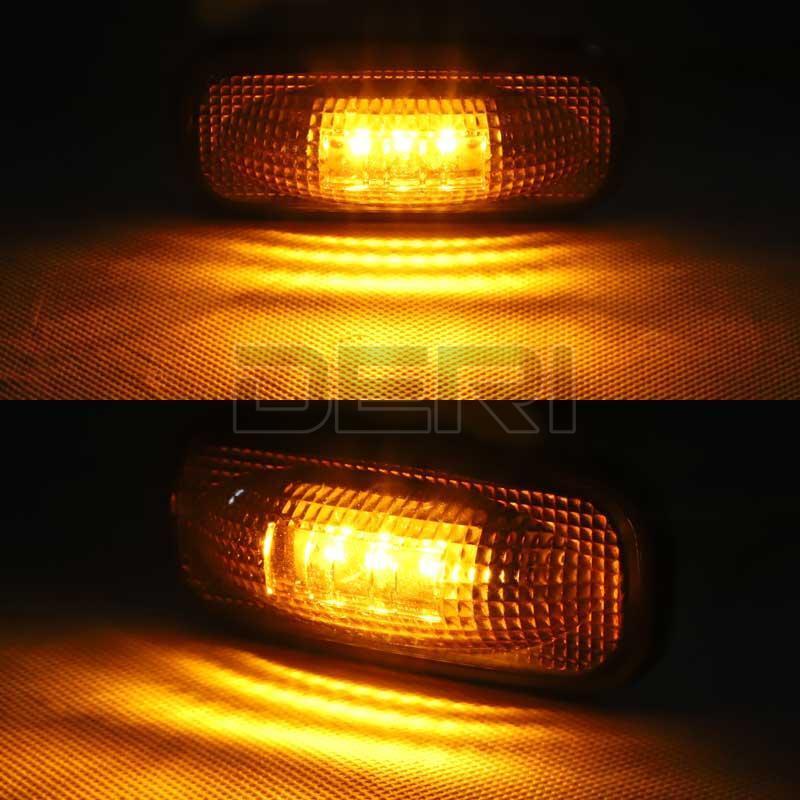 2X Amber Marker Lights LED Clearance Side Light Lamp Truck Trailer RV Waterproof