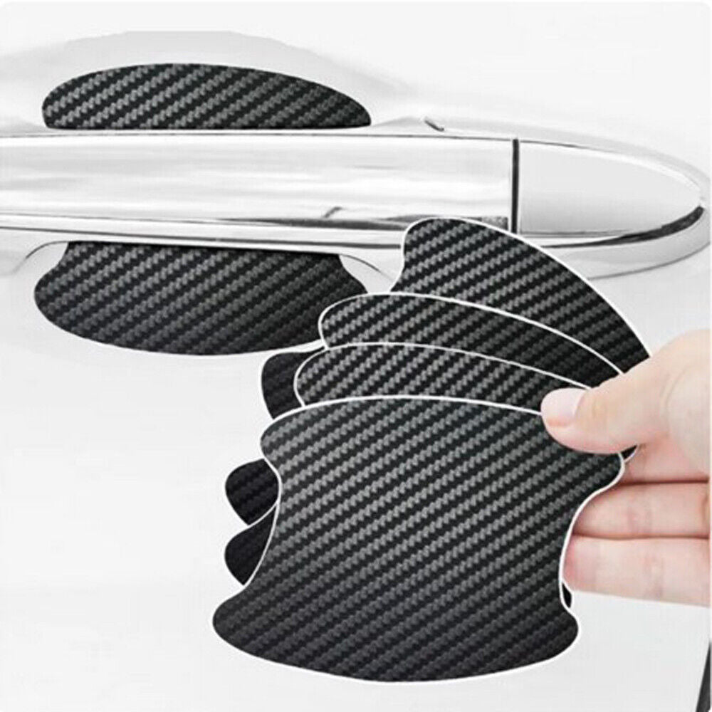 4 X Carbon Fiber Car Door Handle Protector Film Anti-Scratch Sticker Universal