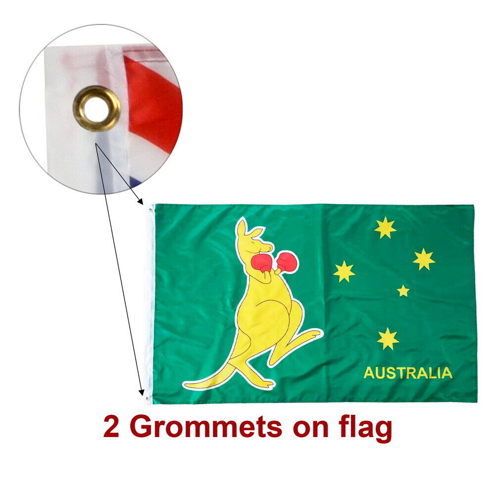 3X Boxing Kangaroo Flag 3x5 ft Australian National Symbol 90x150 cm Banner