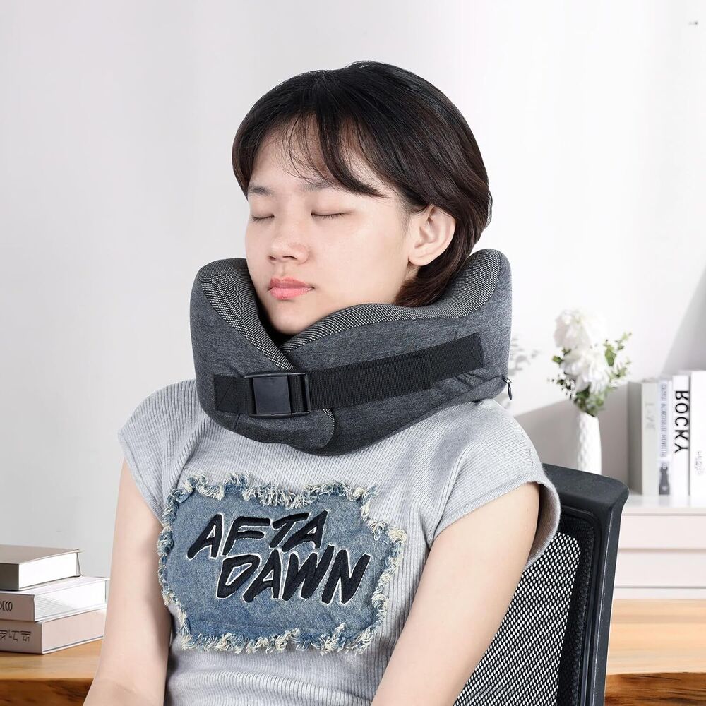 Memory Foam Neck Pillow Comfortable & Breathable Soft U Shaped Pillow for Travel