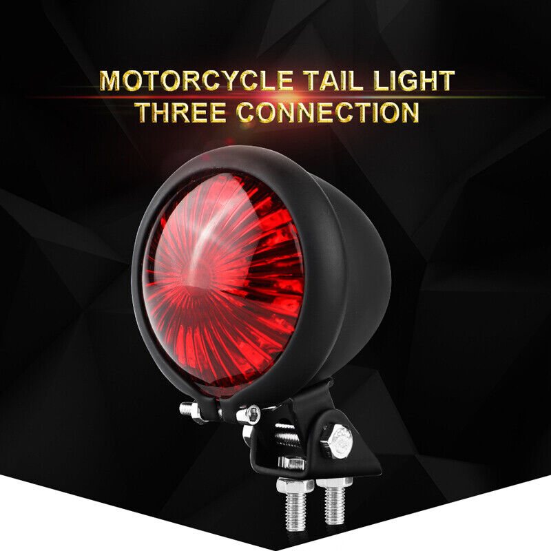 Motorcycle Rear Stop Brake LED Tail Light For Cafe Racer Bobber Chopper