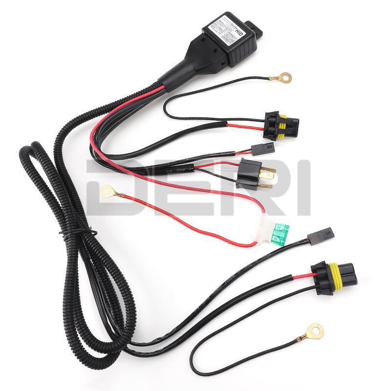 H4 Relay Harness Kit Hi/Lo Beam Bi-LED Headlight HID Bulb Wiring Controller 12V