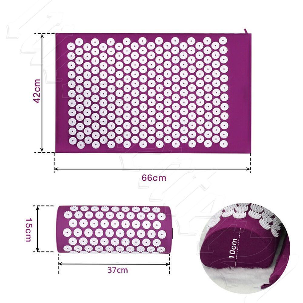 Massage Acupressure Mat Yoga Shakti Sit Lying Mats Cut Pain Stress Soreness NEW