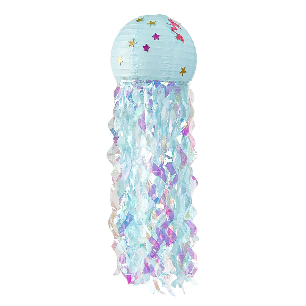 NEW Mermaid Wishes Jellyfish Hanging Paper Lanterns Decorations (Light Blue)