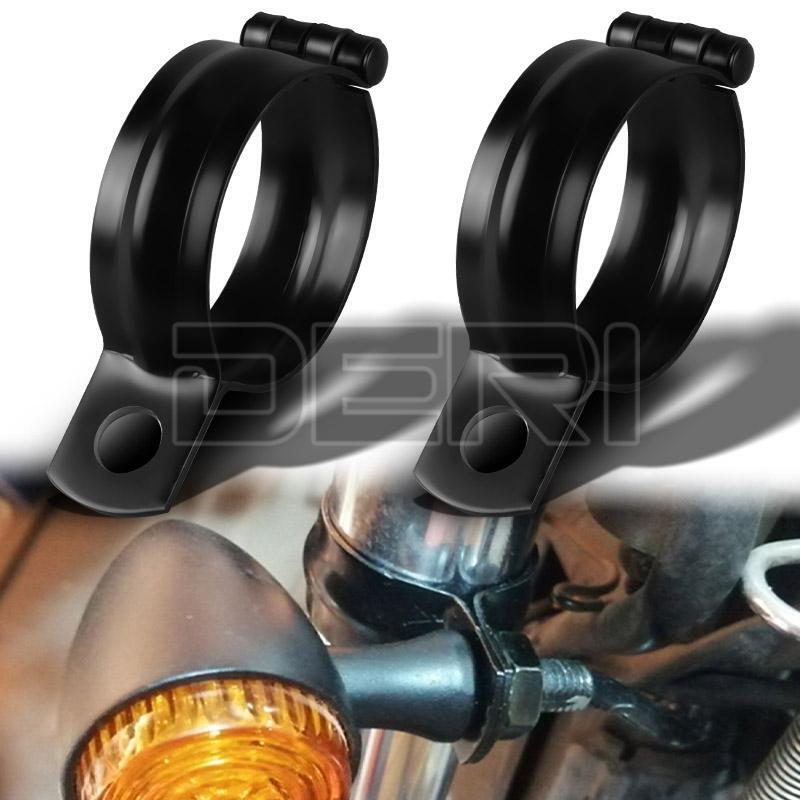 2X Motorcycle Turn Signal Light Bracket Indicator for 37-50mm Fork Holder M10