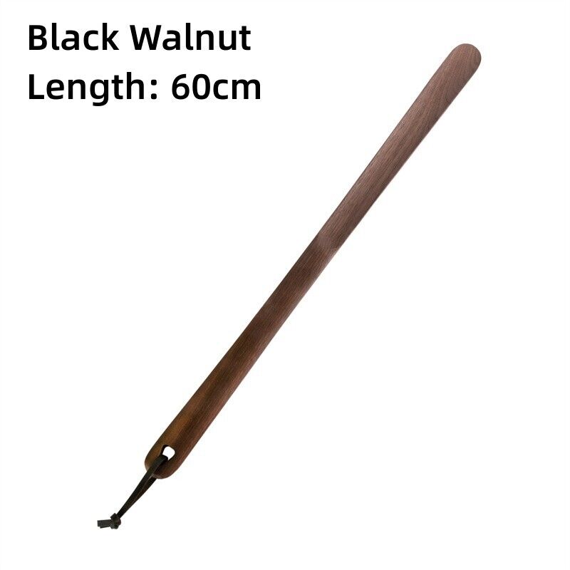 Walnut Wood Shoe Horn Professional Lazy Shoe Helper Long Handle Lifter Tool 60cm