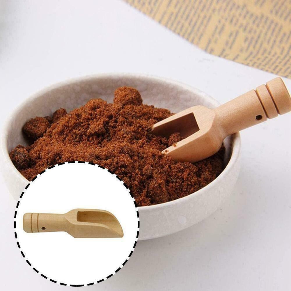 Mini Wooden Scoop X#pack of 4V$