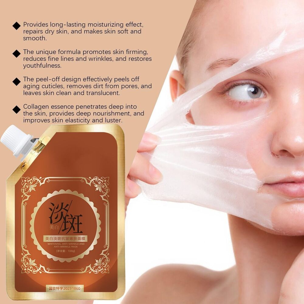 2x Anti-Blemish Ageing Wrinkle Tear-Off Mask Freckle Removal Sleep Face Beauty Mask