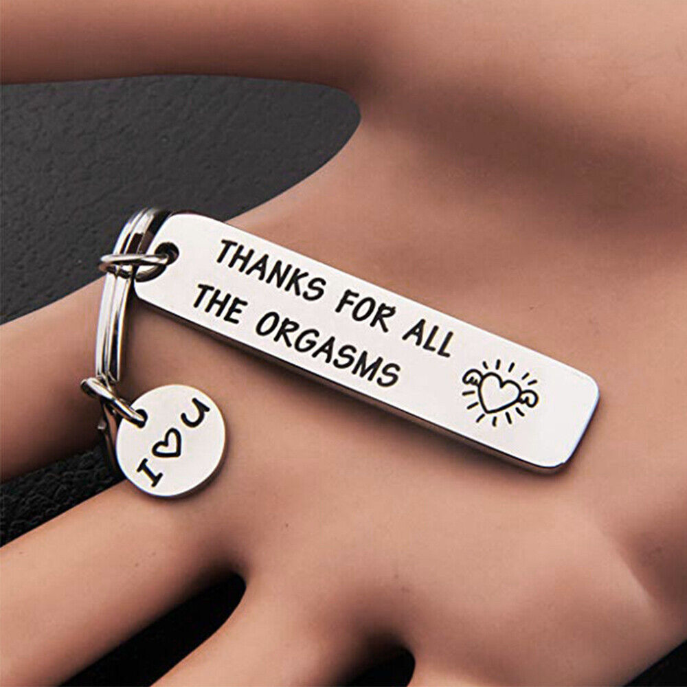 2xTHANKS FOR ALL THE ORGASMS FUNNY FRIENDS COUPLE GIFT KEY RING KEYCHAIN KEYRING