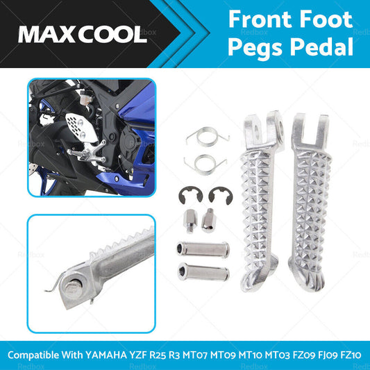 Front Foot Pegs Pedal Suitable For YAMAHA YZF R25 R3 MT07 MT09 MT10 FZ09 FJ09