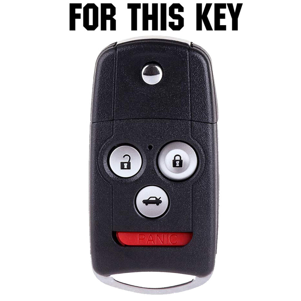 4 Buttons Car Silicone Key Shell Cover Case For Honda Accord Acura ZDX MDX TSX