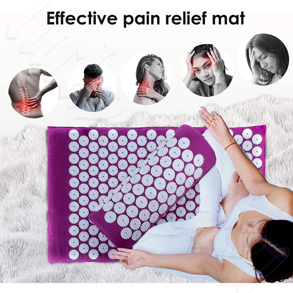 Massage Acupressure Mat Yoga Shakti Sit Lying Mats Cut Pain Stress Soreness NEW