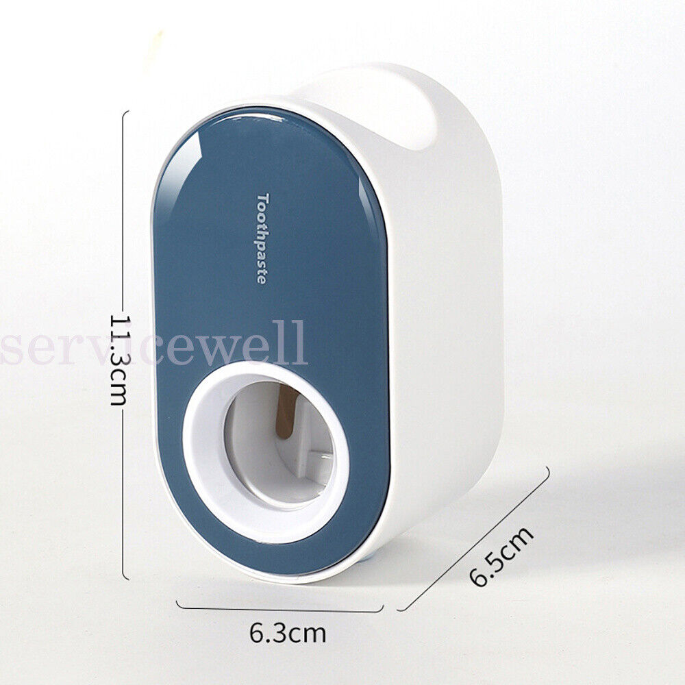 NEW Automatic Toothpaste Dispenser Wall-mounted Rack Toothbrush Holder Bathroom