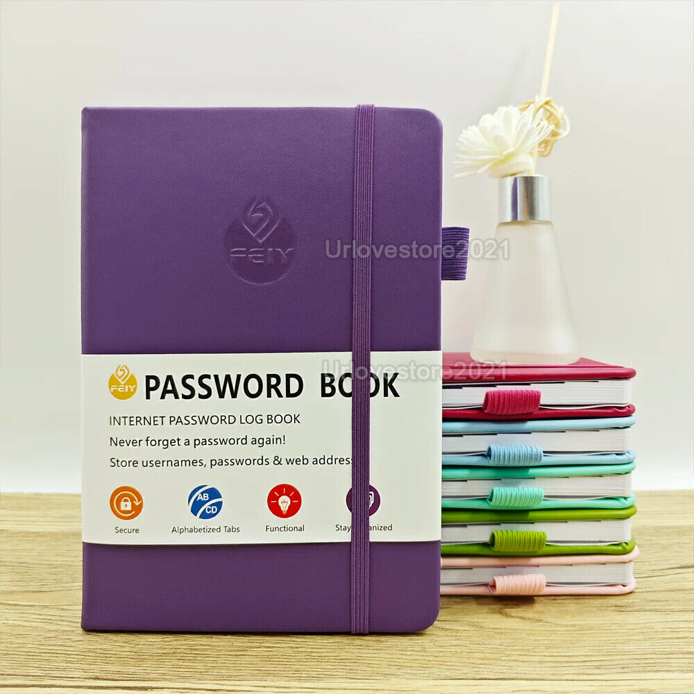 Password Book Hardcover Journal Notebook Internet Address & Password Organizer