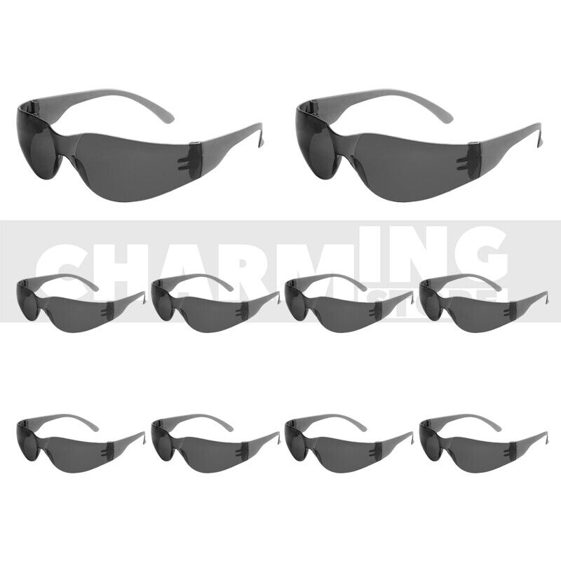 10pcs Clear Safety Glasses Protective Eyewear for Men Women Eye Protection