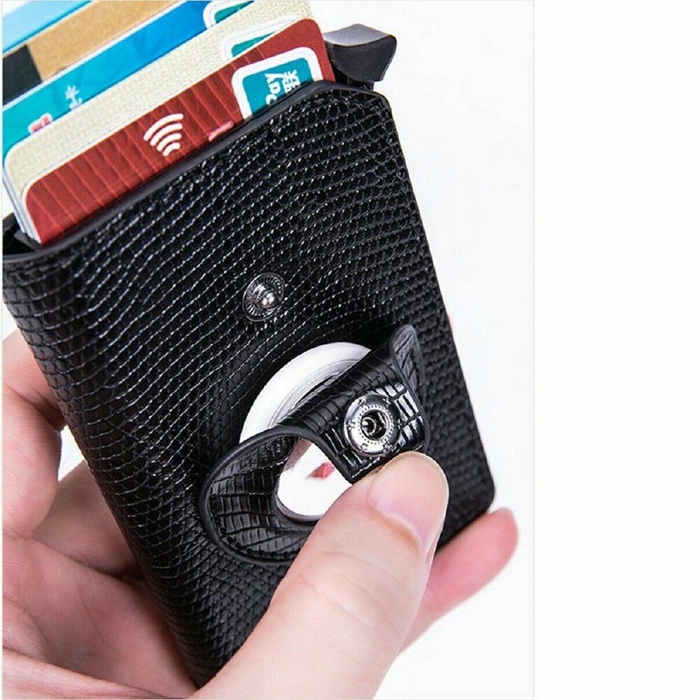 Men Wallet Leather Smart Money Clip Card Holder RFID Blocking For AirTag Cover