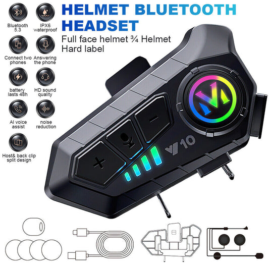 HiFi Bluetooth Motorcycle Helmet Headset Wireless call Motorbike Headphone