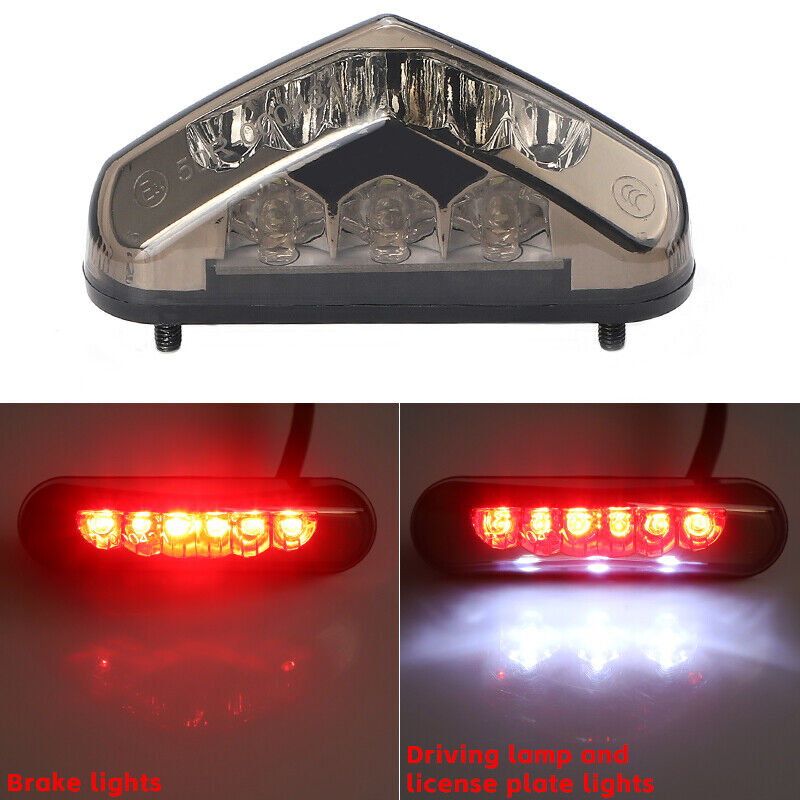 Motorcycle Mini Led Brake Tail Light License Plate Lamp 12V For Chopper Bobber