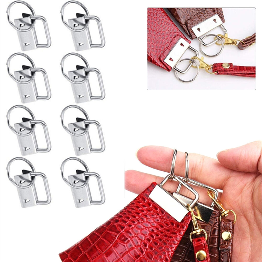 40X 32MM Key Fob Hardware keychain Split Ring Wrist Wristlets Cotton Tail Clip A