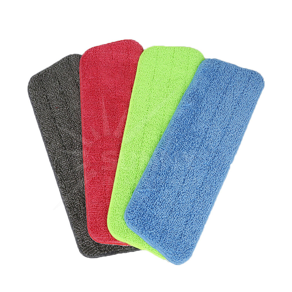 4x Replacement Microfiber Flat Mop Head Refill Floor Cleaning Pads Absorbent Cloths