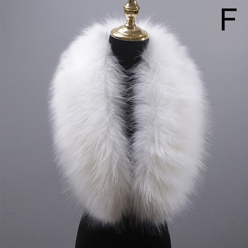 Women Winter Warm Fluffy Collar Scarf Faux Fox Fur Shawl Neck Warmer Wraps Stole