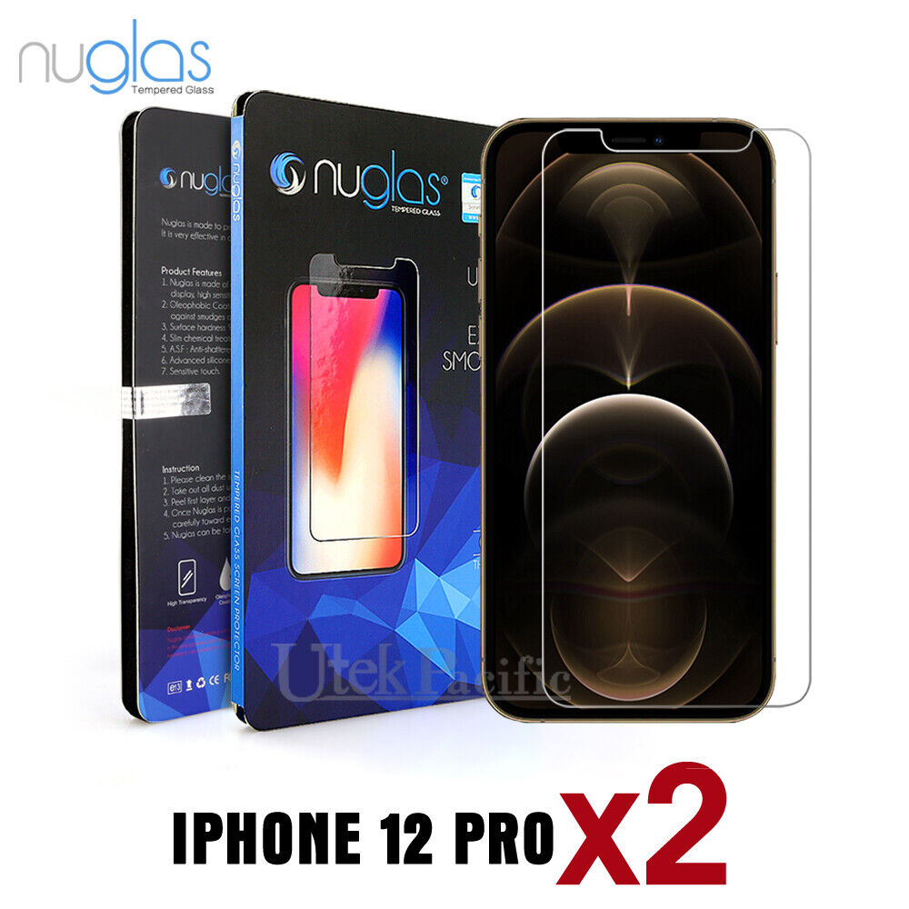 2xFor iPhone 15 14 13 12 11 Pro XS Max XR 8 Plus Tempered Glass Screen Protector