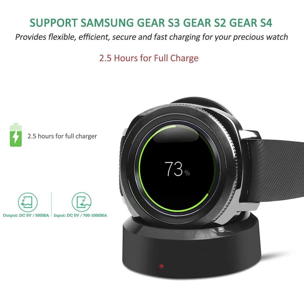 For Samsung Galaxy Watch Gear S2/S3/S4 Wireless Charger Charging Dock 42mm/46mm