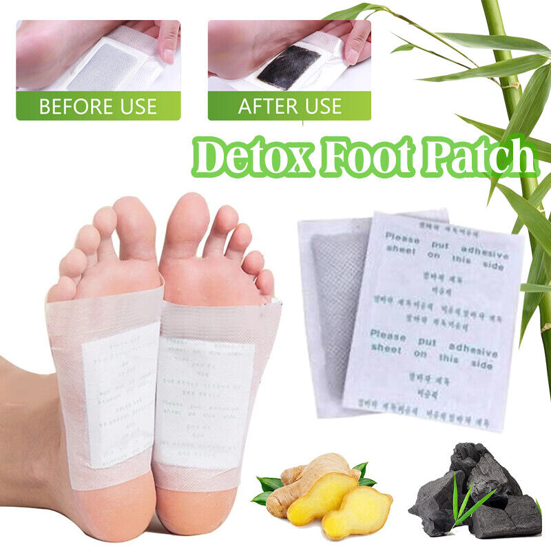 Foot Detox Patches Pads Natural Plant Ginger Extra Toxin Removal Sticky Adhesive