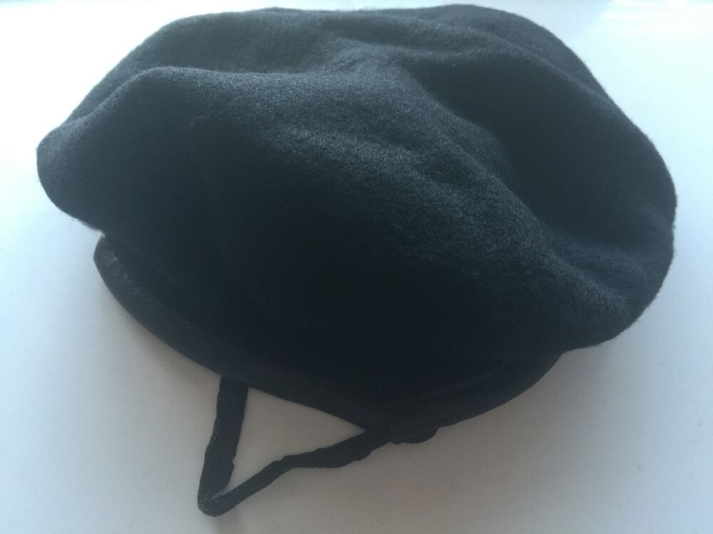 Men Cool Black Mix Wool Military Special Force Army French Artist Hat Cap Beret