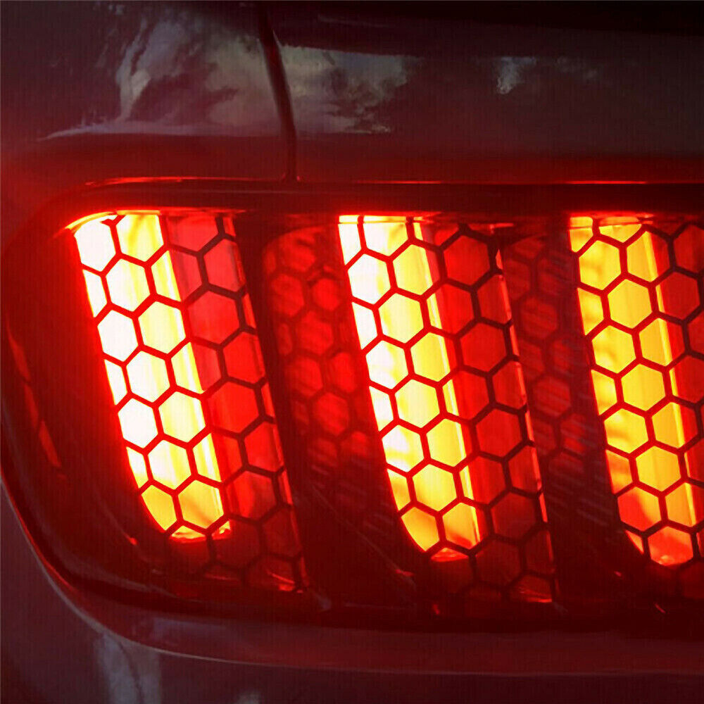 48x30cm Car Accessories Rear Tail Light Honeycomb Sticker Taillight Lamp Cover