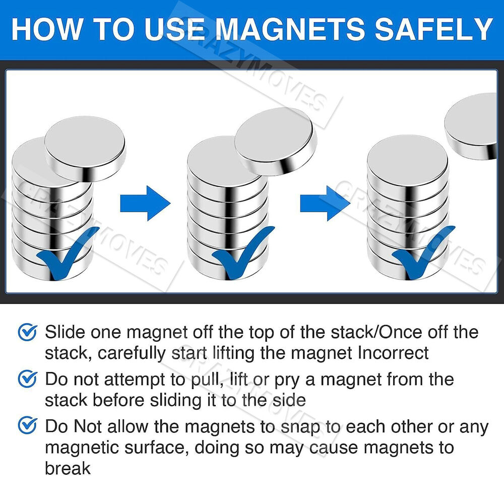 5x Super Strong Cylinder Magnets Rare-Earth Neodymium Magnet With Hole Round