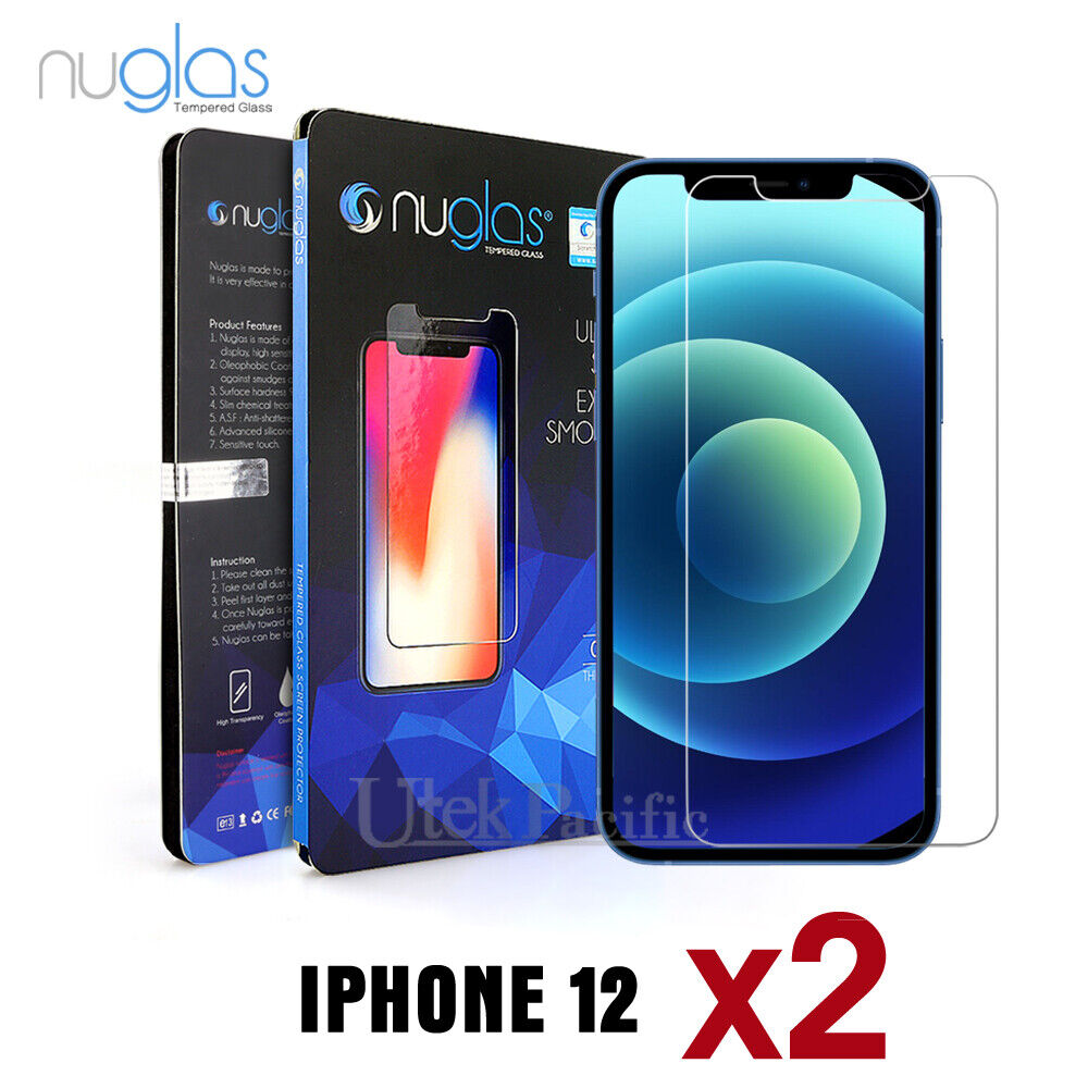 2xFor iPhone 15 14 13 12 11 Pro XS Max XR 8 Plus Tempered Glass Screen Protector