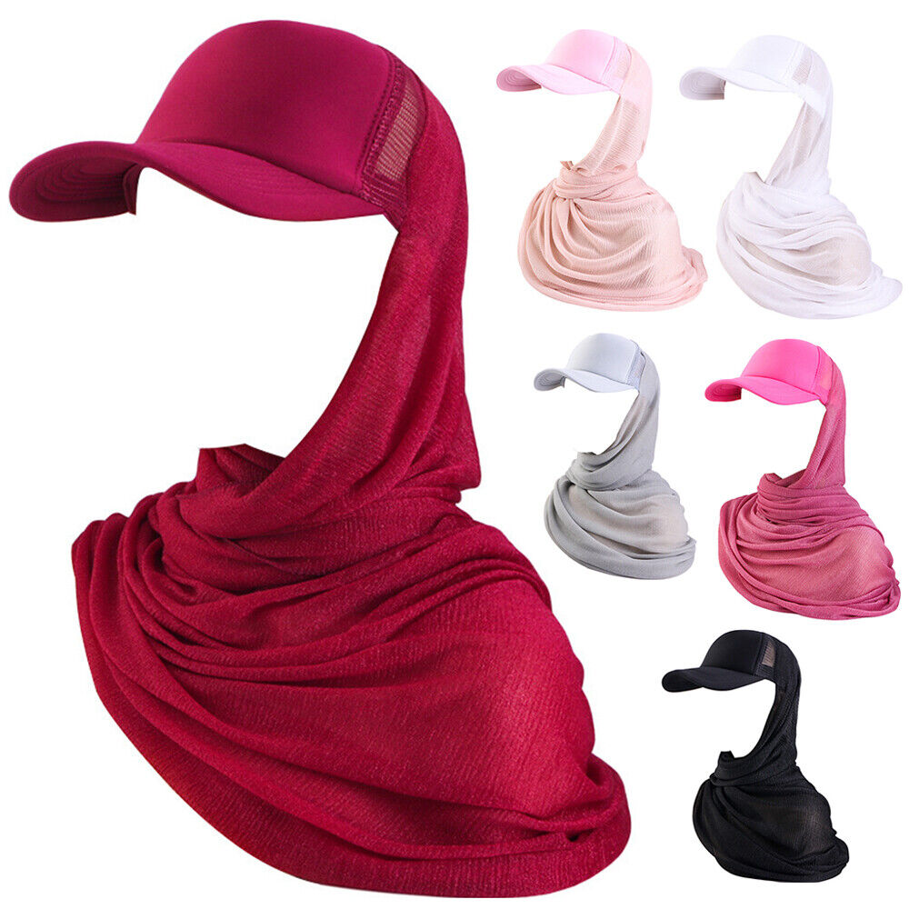 Women Ladies Baseball Hat Cap Hijab Shawl Instant Hijab Bandana Abaya Turban ღ