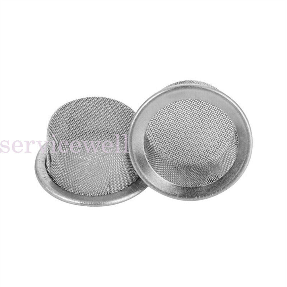 Reusable STAINLESS STEEL PIPE BOWL SCREEN GAUZE FILTER MESH Silver RING 16mm