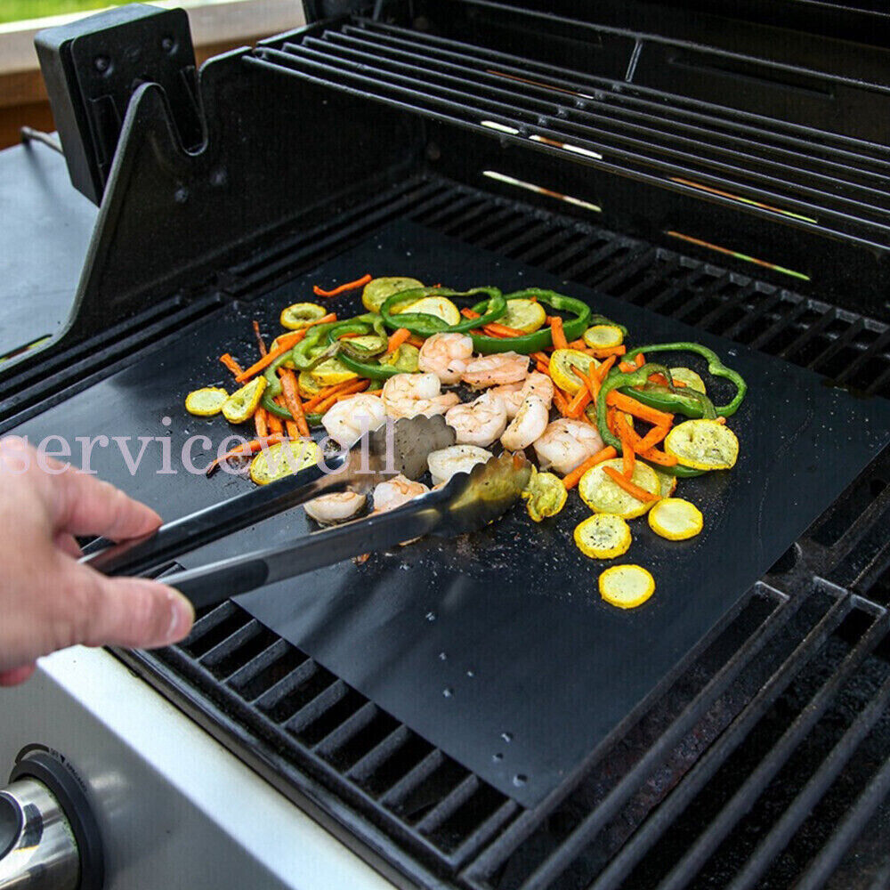 3 BBQ Grill Mat Reusable Sheet Resistant Non-Stick Barbecue Bake Meat