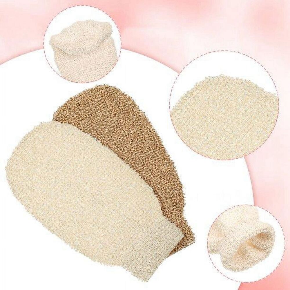 2pcs Bath Shower Towel Exfoliating Glove Mitt Scrub Remove Dead Skin-Mitten