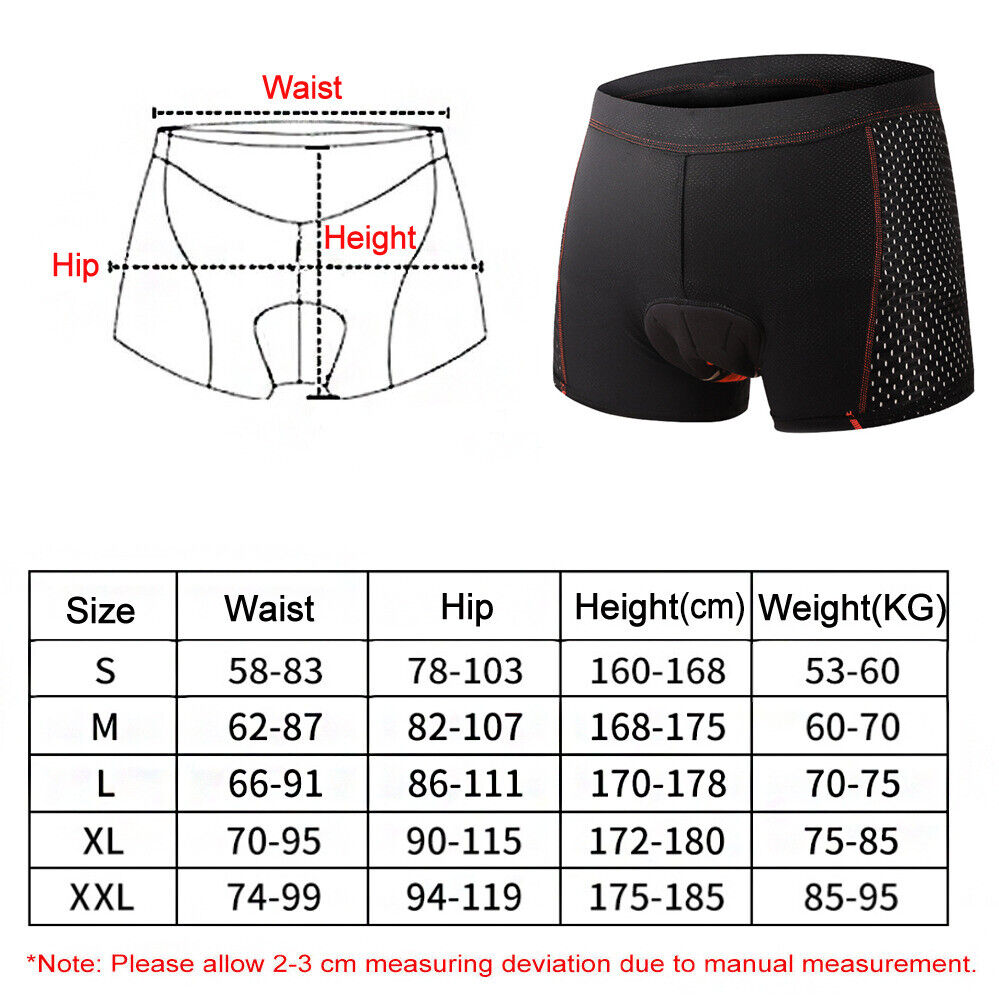 Gel Padded Short Pants Men Cycling Bike Bicycle Sports Shorts Riding Underwear