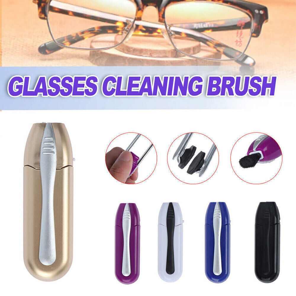 Portable Best Eyeglass Sunglass Glasses Lens Cleaner Brush Tool All In One