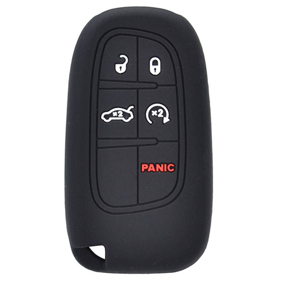 For Jeep Dodge Chrysler Key Fob Chain Remote Smart Case Cover Protect 5 Buttons