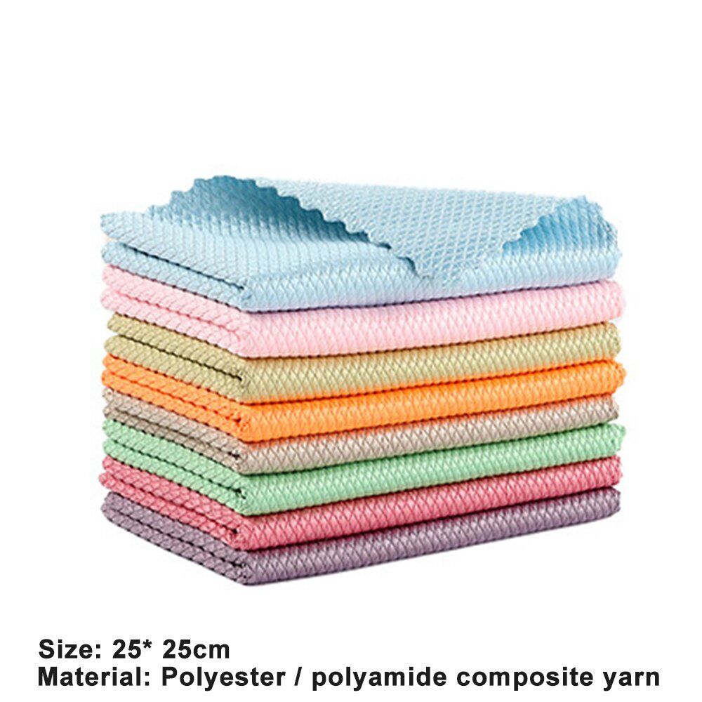 10pcs NanoScale Streak-Free Miracle Cleaning Mop Cloths Reusable 25x25cm/30x40cm