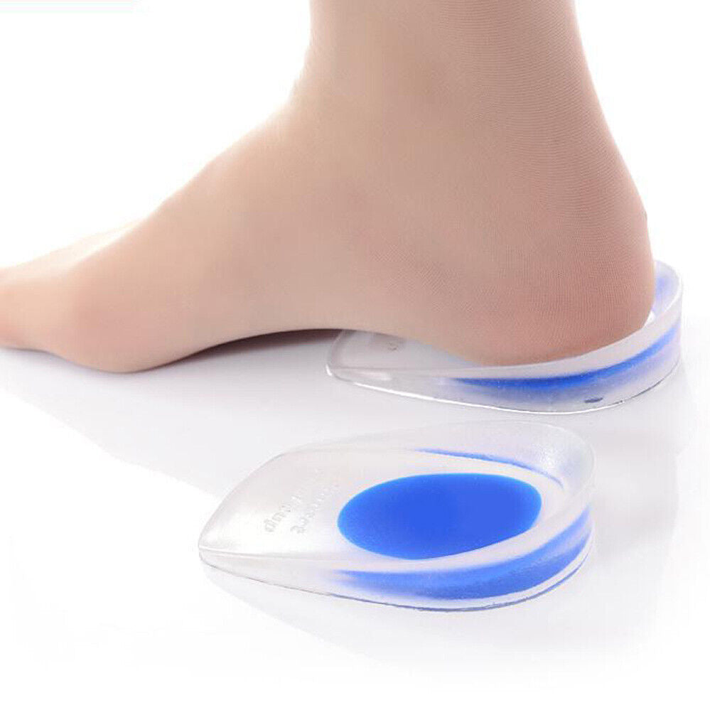 Gel Heel Inserts Pain Pads Insoles relief Support Shoe Cushion Massage Silicone